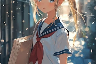 do amazing anime character for you