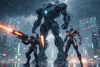 illustrate your mecha, robot and armored characters