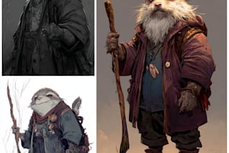 create character concept art for games and films