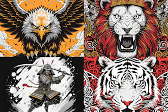 draw illustration for clothing, album, poster, etc