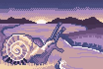 make a simple pixel art illustration