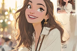 draw portrait avatar cartoon from photo