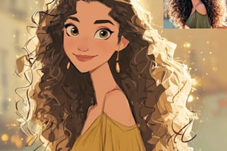 draw portrait avatar cartoon from photo