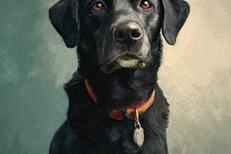 custom pet portrait, digital art, watercolor, pet memorials