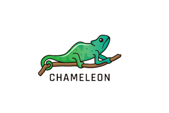 create a creative chameleon logo design