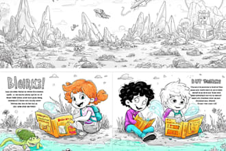 draw creative childrens book illustrations for storytelling