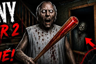 create horror gaming thumbnails for youtube videos