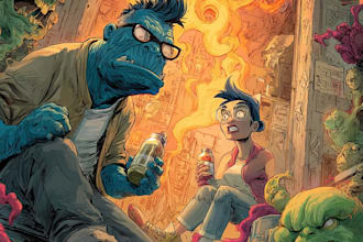create dynamic comic book art and professional story