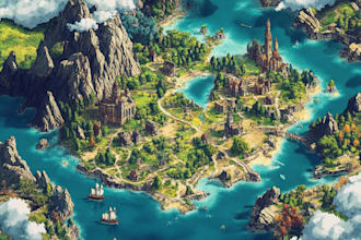 draw a map illustration
