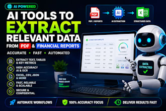 create ai tools to extract relevant data from PDF and financial reports