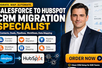 migrate from salesforce to hubspot with contact deal and automation transfer
