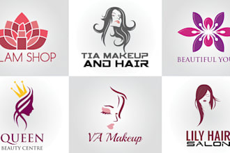 do luxurious minimalist beauty makeup cosmetic and spa logo design