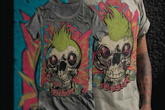 draw tshirt design artwork for band and brand
