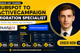 migrate from hubspot to activecampaign with contact data and pipeline transfer