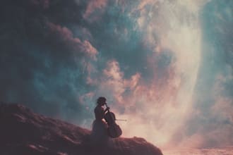 design a dreamy surreal or fantasy music cover