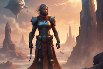 design a professional sci fi fantasy cover for your book