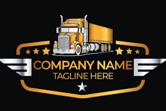 design modern trucking and transportation logo