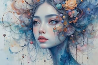 draw abstract painting art or color abstract art