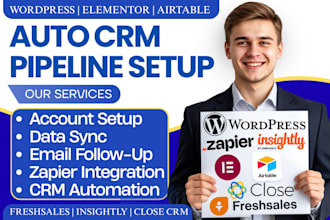freshsales insightly close crm automation airtable wordpress forms integration