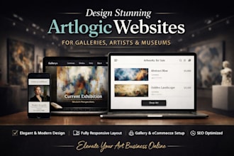 design stunning artlogic website for galleries, artists and museums