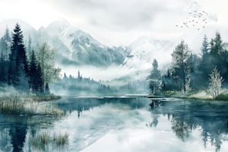 draw a digital watercolor illustration