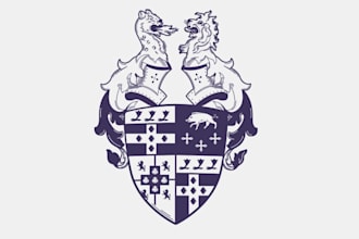 create a vintage family crest and coat of arms logo