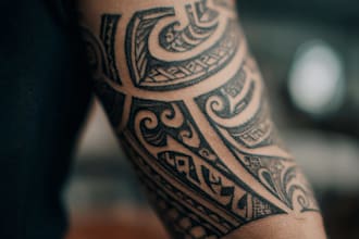 design a polynesian maori tribal tattoo