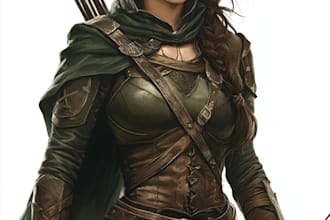 fantasy dnd character illustration