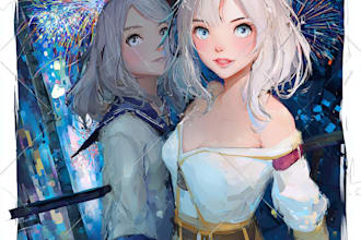 anime art character illustration oc, pfp, fanart