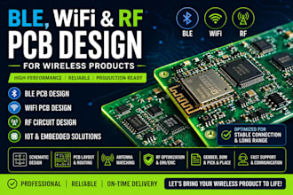 design ble wifi and rf pcb for wireless product