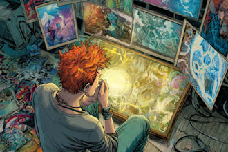 comic book illustration with comic book illustrator