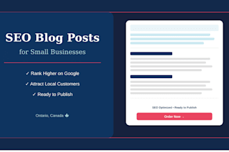 write SEO blog posts for your small business website