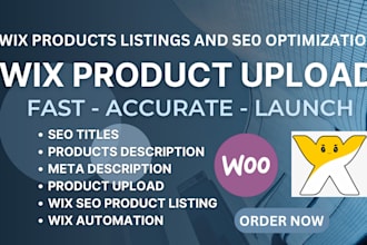 upload wix products, design wix store and wix ecommerce website wix automation