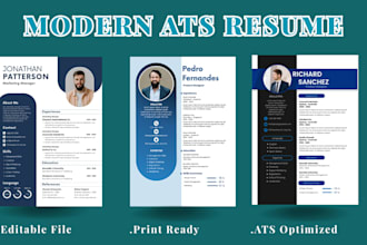 design professional ats friendly resume CV in canva