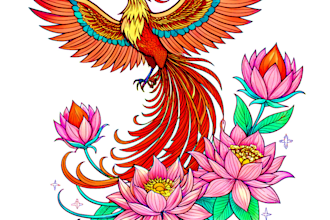 create a custom tattoo design for chest tattoo, back tattoo