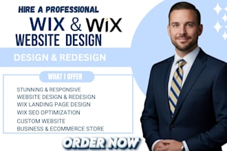 bulid clone redesign wix website design wix landing page online store wix studio