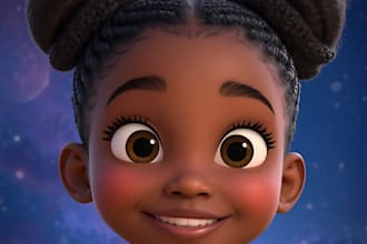 illustrate african america illustration children story book, children book cover