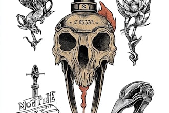 create awesome old school tattoo style design