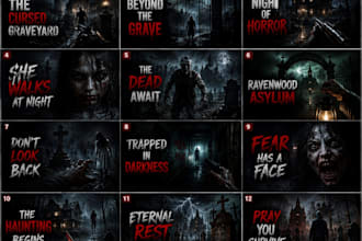 design horror gaming thumbnails for youtube