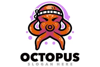 make high quality octopus, jellyfish logo with unlimited revision