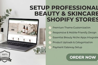 setup professional shopify beauty and skincare stores