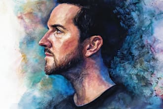 paint a unique watercolor portrait