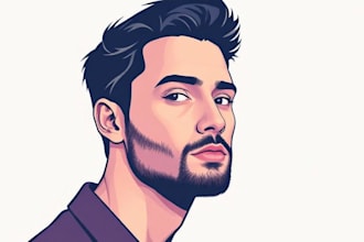 make high quality vector art portraits with modern aesthetics