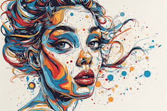 design professional retro pop art artwork for you