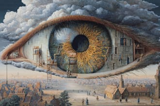 draw a custom dark surrealism for apparel