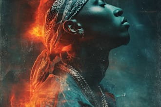 design stunning album cover art for single ep