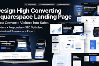 design high converting squarespace landing page that converts visitors