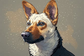 draw minimalist pet line art portrait for you