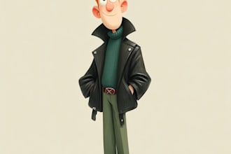 illustrate a pro cartoon character design