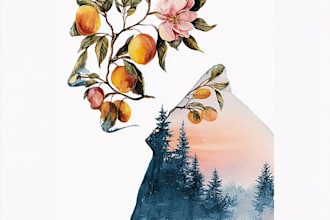 illustrate anything in watercolor style
